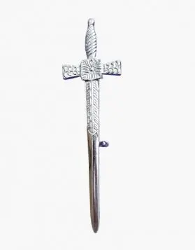 Traditional Silver Claymore Broad Sword Kilt Pin