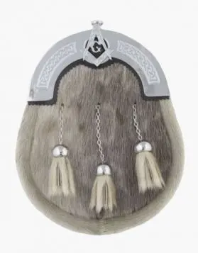 Formal SealSkin Full Dress Kilt Sporran- Front Image