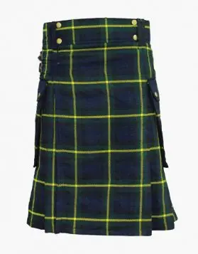 Gordon Tartan Utility Kilt with Pockets - Front Image