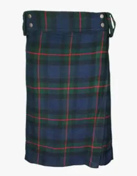 Gun Tartan Utility Kilt with Large Pockets- Front Image
