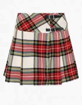 Ladies Dress Stewart Tartan Skirt Kilt- Front Image