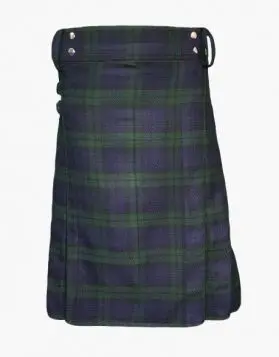 Men's Black Watch Tartan Utility Kilt- Front Image