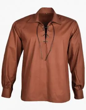 Men's Brown Jacobite Ghillie Shirt- Front Image