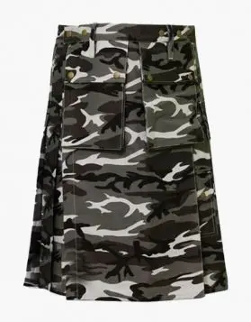 Modern Urban Camo Tactical Kilt with Front Pockets