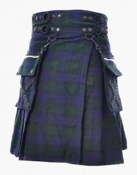 Modern Black Watch Cato Tartan Utility Kilt