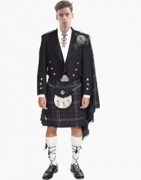 Scottish National Tartan Prince Charlie Kilt Outfit- Front Image
