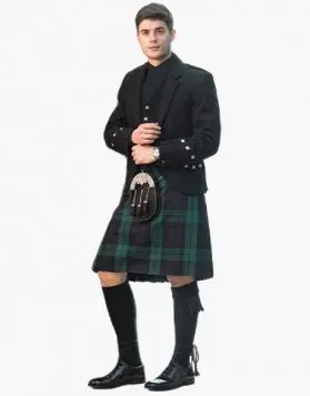 Traditional Black Watch Tartan Kilt Outfit