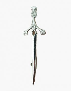 Claymore Sword Thistle Head Kilt Pin