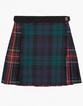 Ladies Mix and Match Scottish Tartan Kilt- Front Image