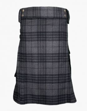 Night Watch Tartan Utility Kilt with Pockets- Front Image