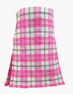 Alisa Pink Clan Tartan Kilt - Front Image 