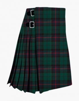 Armstrong Tartan Kilt with Rough Edges and Leather Straps