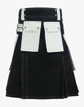 Black and White Carhartt Working Utility Kilt- Front Image