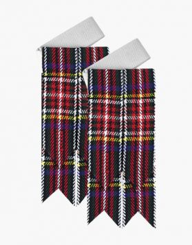 Black Stewart Tartan Kilt Flashes