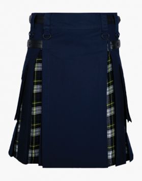 Blue and Dress Gordon Tartan Hybrid Kilt- Front Image