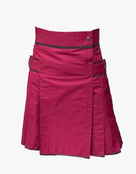 Burgundy New Style Utility Kilt