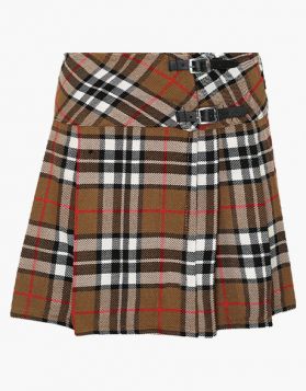 Camel Thomson Tartan Short Kilt Skirt