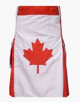 Canadian Flag Maple Leaf Hybrid Kilt - Front Image