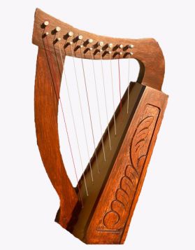 Celtic Handmade Lyre Harp with 9 Strings- Side Image