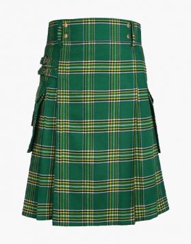 Classic Irish Green Tartan Utility Kilt