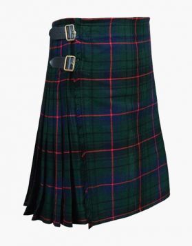 Davidson Modern Tartan Kilt with Fastening Straps - Front Image 