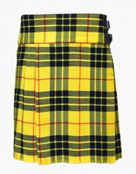 Womens Gunn Tartan Mini Kilt with Black Belt Strap