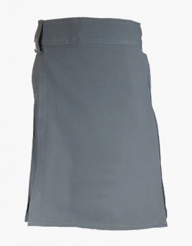 Grey Utility Kilt with Slant Pocketa - Front Image