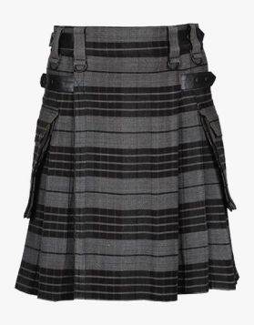 Grey Watch Tartan Utility Kilt with Lautreamont Style