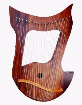 Handmade 18 String Rosewood Lyre Harp