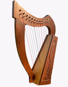 Handmade Rosewood Irish Celtic Lyre Harp with 12 Strings