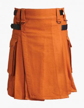 Irish Saffron Tartan Utility Kilt