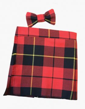 Traditional Wallace Tartan Kids Kilt with Bow Tie 