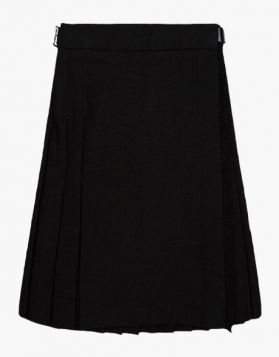 Ladies Black Tartan Kilt- Front Image