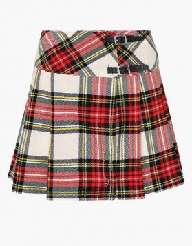 Ladies Dress Stewart Tartan Skirt Kilt- Front Image