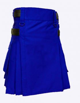 Lautreamont Royal Blue Deluxe Kilt- Front Image