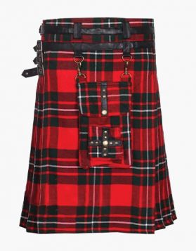 MacGregor Tartan Utility Kilt with Detachable Pocket - Front Image 