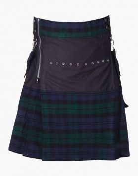 Men’s Black Watch Fashion Hybrid Utility Kilt- Front Image