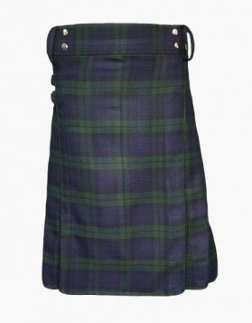 Men's Black Watch Tartan Utility Kilt- Front Image