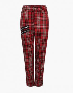 Mens Royal Stewart Gothic Punk Tartan Trouser - Front Image 