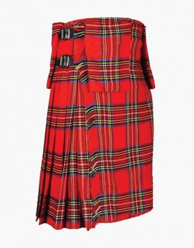 Mens Royal Stewart Tartan Utility Kilt with Dual Pockets