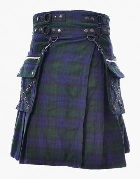 Modern Black Watch Cato Tartan Utility Kilt