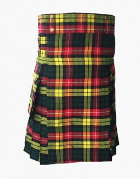  Modern Buchanan Tartan Utility Kilt