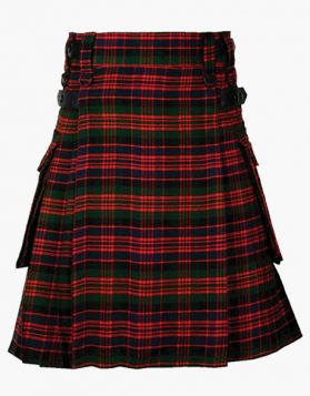 Modern Macdonald Tartan Utility Kilt - Front Image 