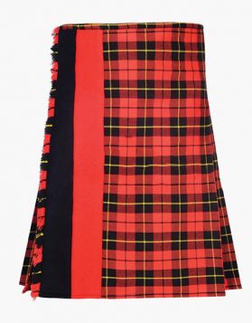 Modern Wallace Tartan Hybrid Kilt with Red and Black Cotton