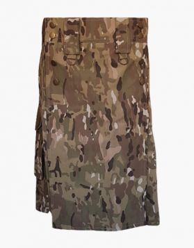 Multi Camo Duty Tactical Kilt- Front Image