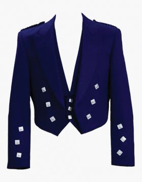 Navy Blue Prince Charlie Kilt Jacket- Front Image