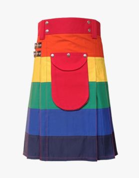 Rainbow Pride Hybrid Utility Kilt- Front Image