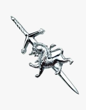 Rampant Loin Silver Kilt Pin
