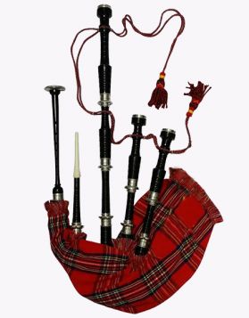 Royal Stewart Tartan Bagpipe Set