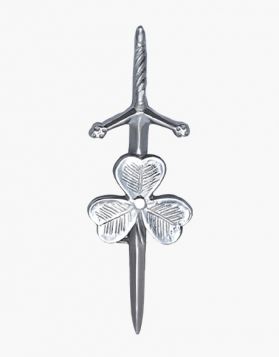 Shamrock Sword Kilt Pin- Front Image